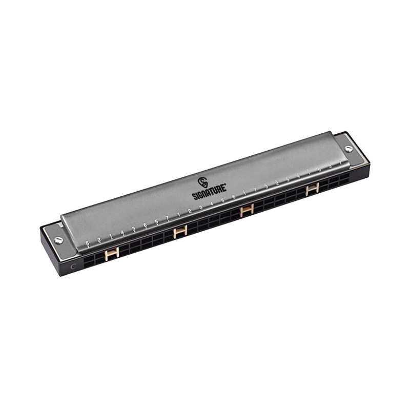 Signature HARSS24H Stainless Steel Shell Harmonica 24-Hole